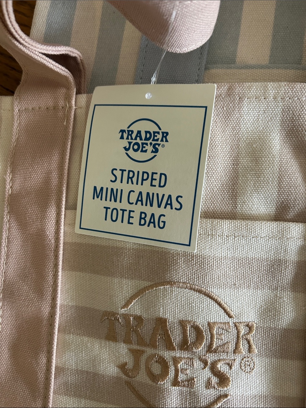 Trader Joe’s Mini Striped Tote Bag 2026 Set of Four NWT - Picture 3 of 4